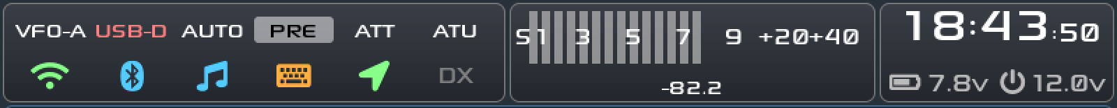 The status bar